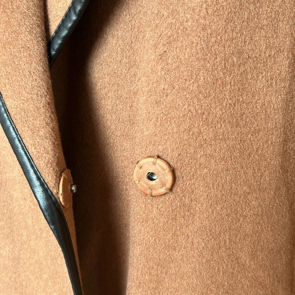 NWOT TAHARI LONG DOUBLE FACE VEGAN TRIM WOOL COAT - Picture 10 of 14